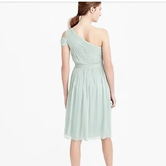 J Crew Cara Silk Chiffon Cocktail Dress wine NEW - Picture 4 of 5